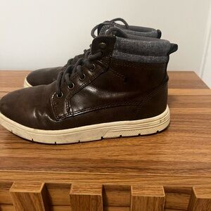 Target Dark Brown and Gray Kids Boots